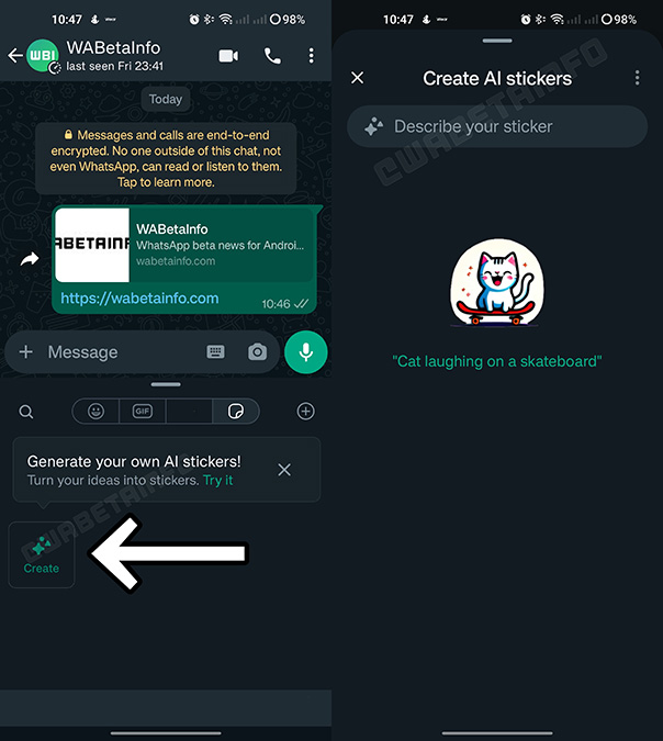 Einen ersten Einblick darin, wie die kommende Funktion für Nutzer aussehen wird, gewährt dabei ein Whatsapp-Screenshot auf der Seite. 