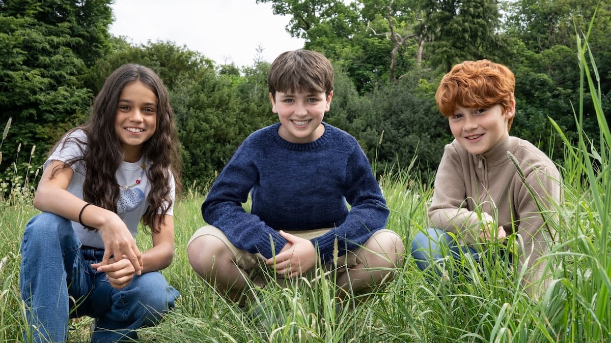 Dominic McLaughlin als Harry Potter, Arabella Stanton als Hermine Granger und Alastair Stout als Ron Weasley