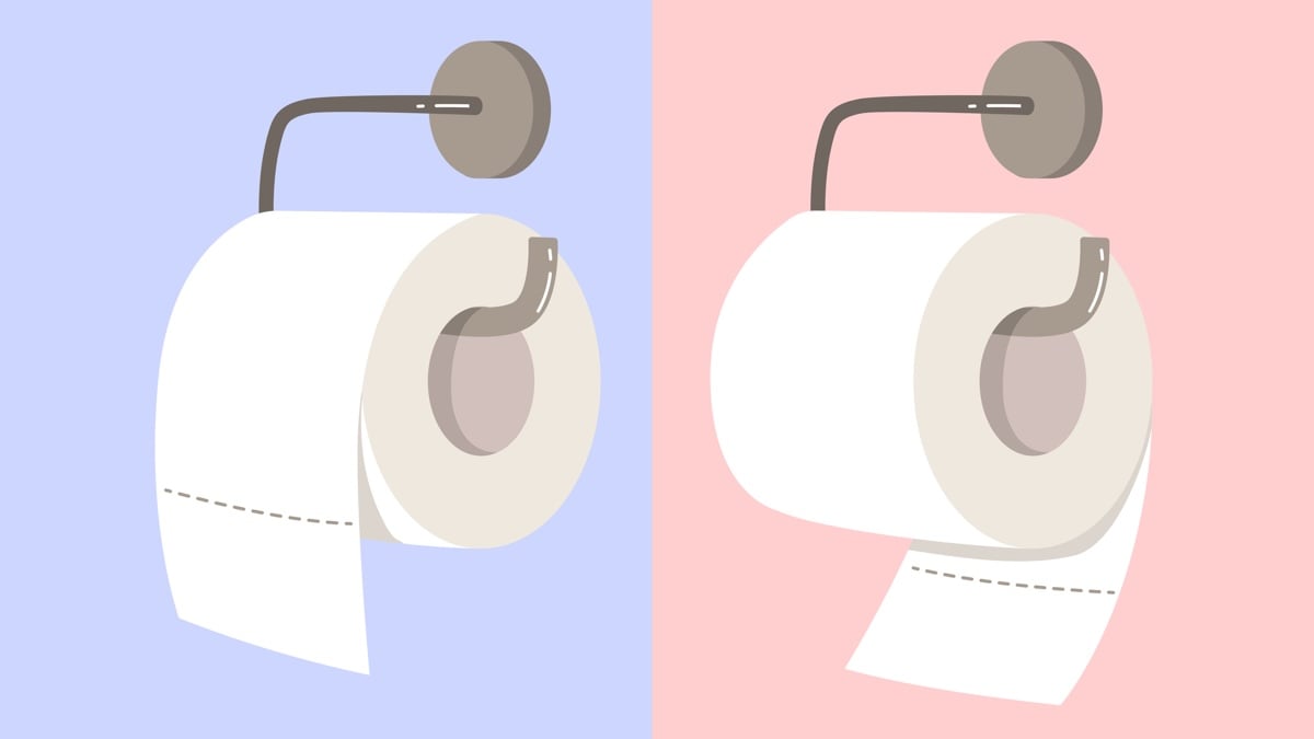 Vorne oder hinten: Wie rollt man Klopapier richtig ab?