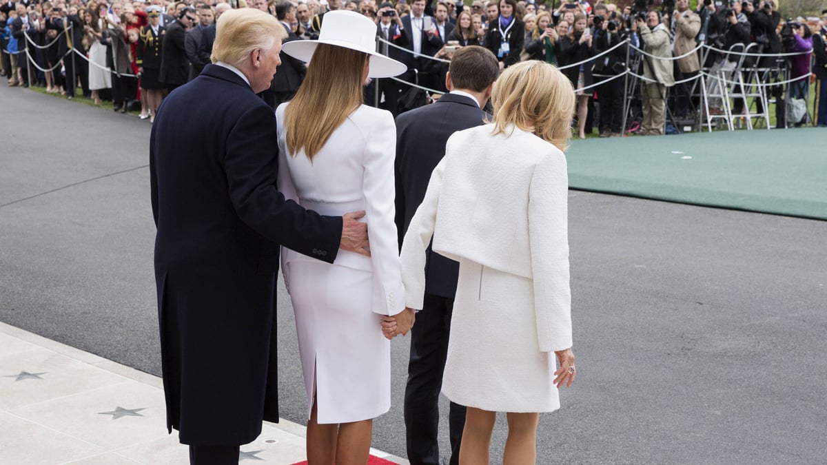7 Jahre später: Bilder von Melania Trump und Brigitte Macron gehen viral