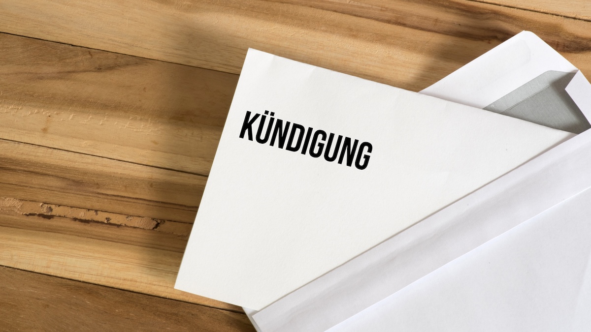 Revenge Quitting: Brief, auf dem das Wort „Kündigung“ steht